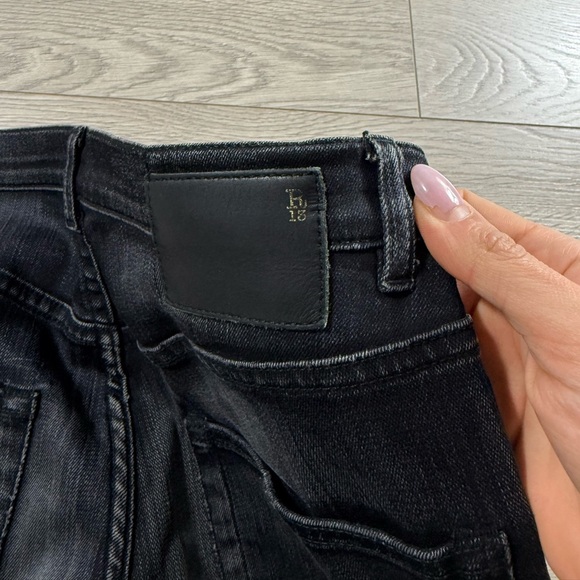 R13 Slouch Skinny Black Denim Jeans - Picture 11 of 16